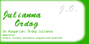 julianna ordog business card