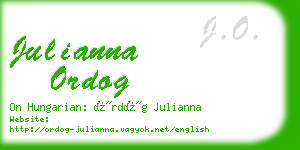 julianna ordog business card